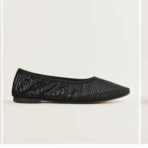 Reformation Marcadet Ballet Mesh Flat Black - Size 8
